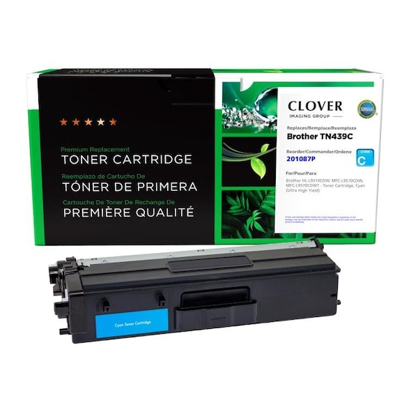 Clover Imaging Group Remanufactured Ultra High Yield Cyan Toner Cartridge, Brother TN439C 201087P - main